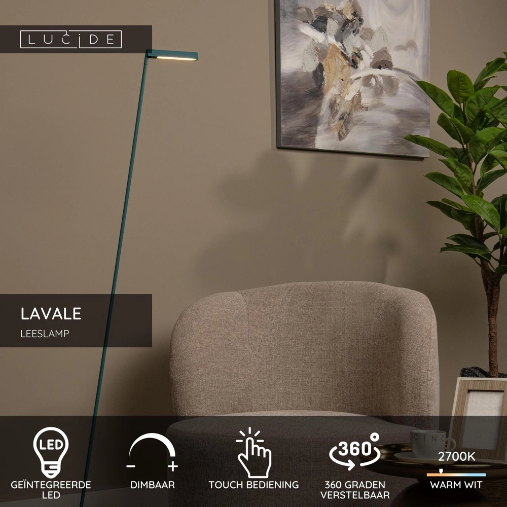 Lampe de lecture de conception Lavale bleu Lucide 5411212441676