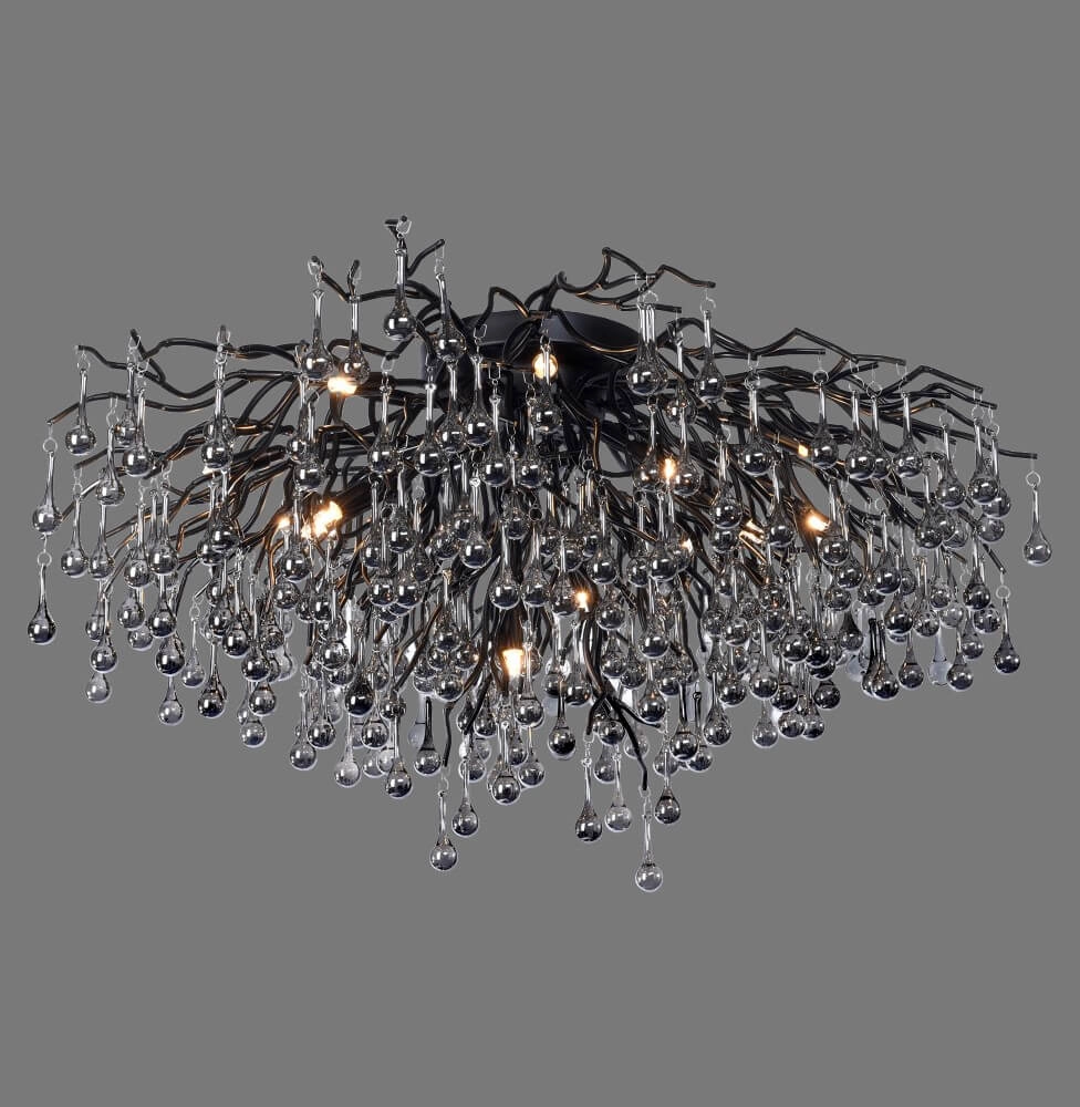 Lustre Icicle noir 100cm Paul Neuhaus 4012248377581