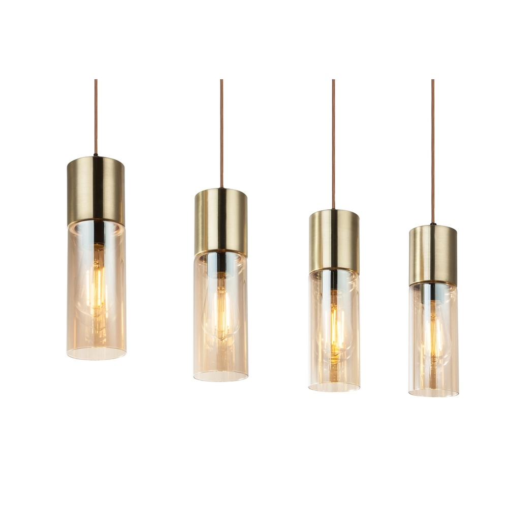 Lampe suspendue à 4 lumières Annika Conception en or Globo 9007371370214