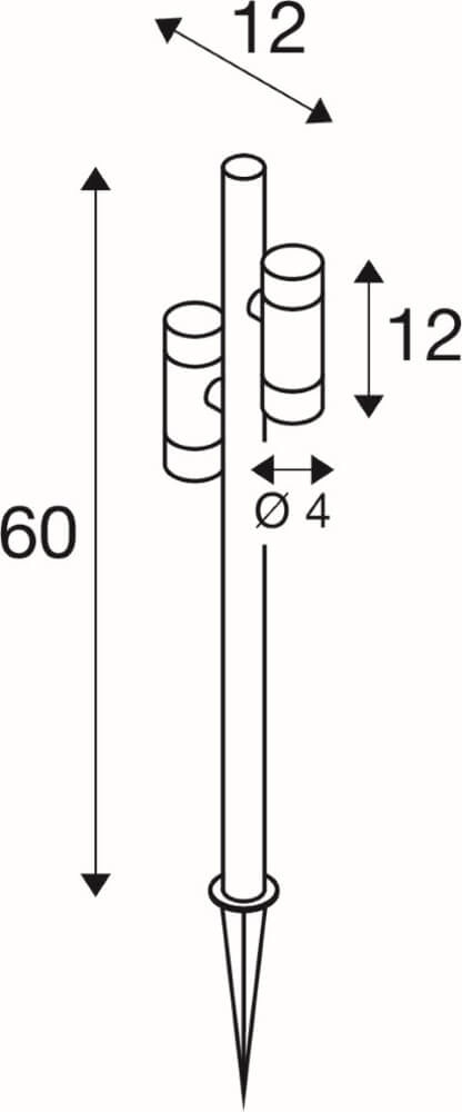 Spot LED étroit Helia double coin SLV 4024163289948