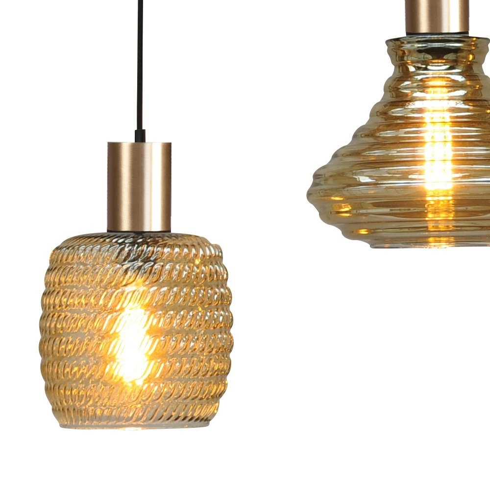 Lampe à suspension noire et dorée Bounty Curiosa 5 lumières Masterlight 8718121256016