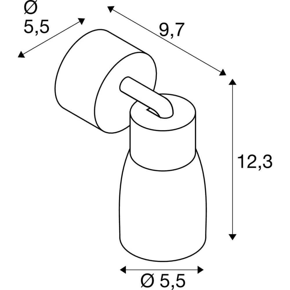 Spot monté en surface Puri 2.0 Dome Noir-Or Simple SLV 4024163294331