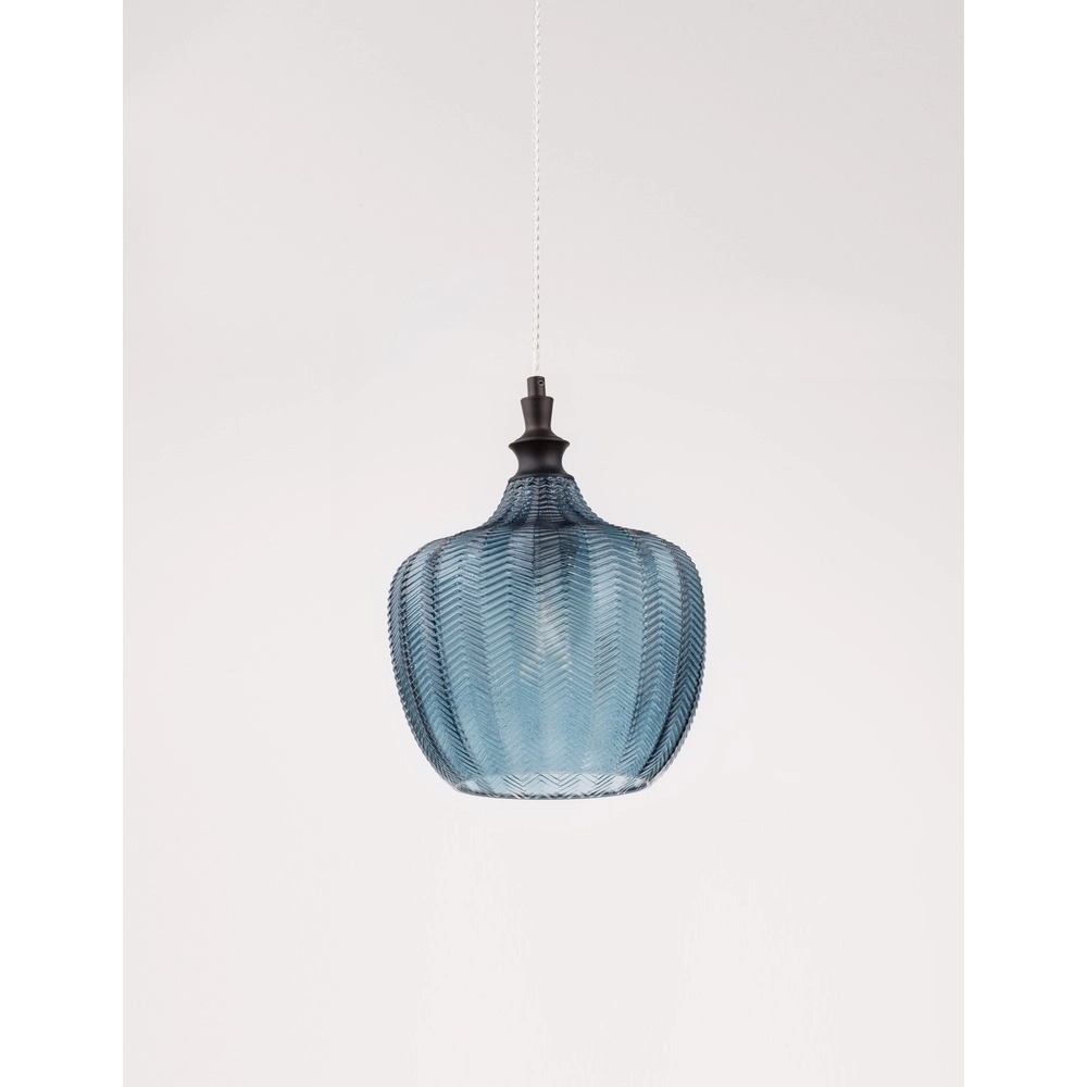 Suspension Loni verre bleu Lyora 5212017423061