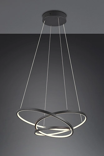 Lampe suspendue Vide Darvin noir - 62cm Trio 4017807616026