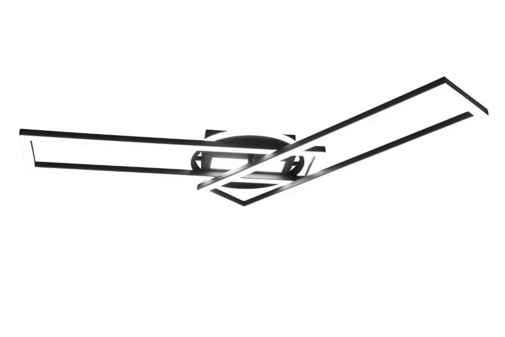 Plafonnier LED orientable Twister noir Trio 4017807540581