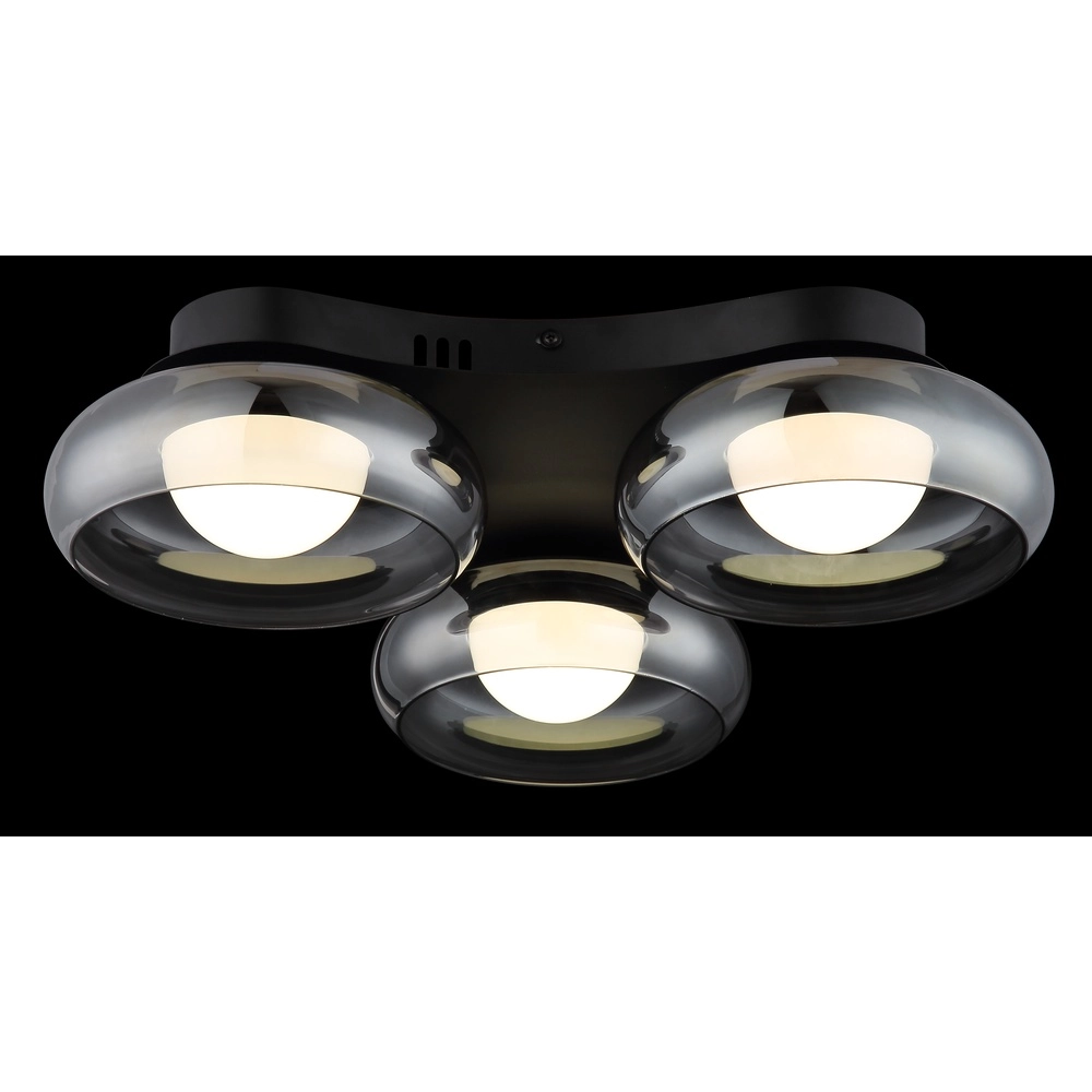 Lampe de plafond à design Carlene Noir à 3 lumières Globo 9007371572175