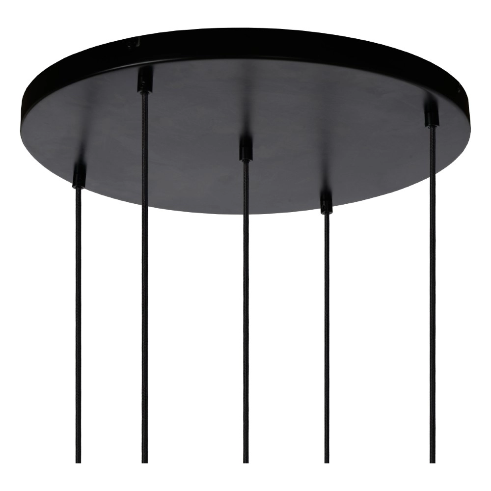 Lampe suspendue à 5 lumières Joanet Ø 66 cm d’or avec verre fumé Lucide 5411212451439