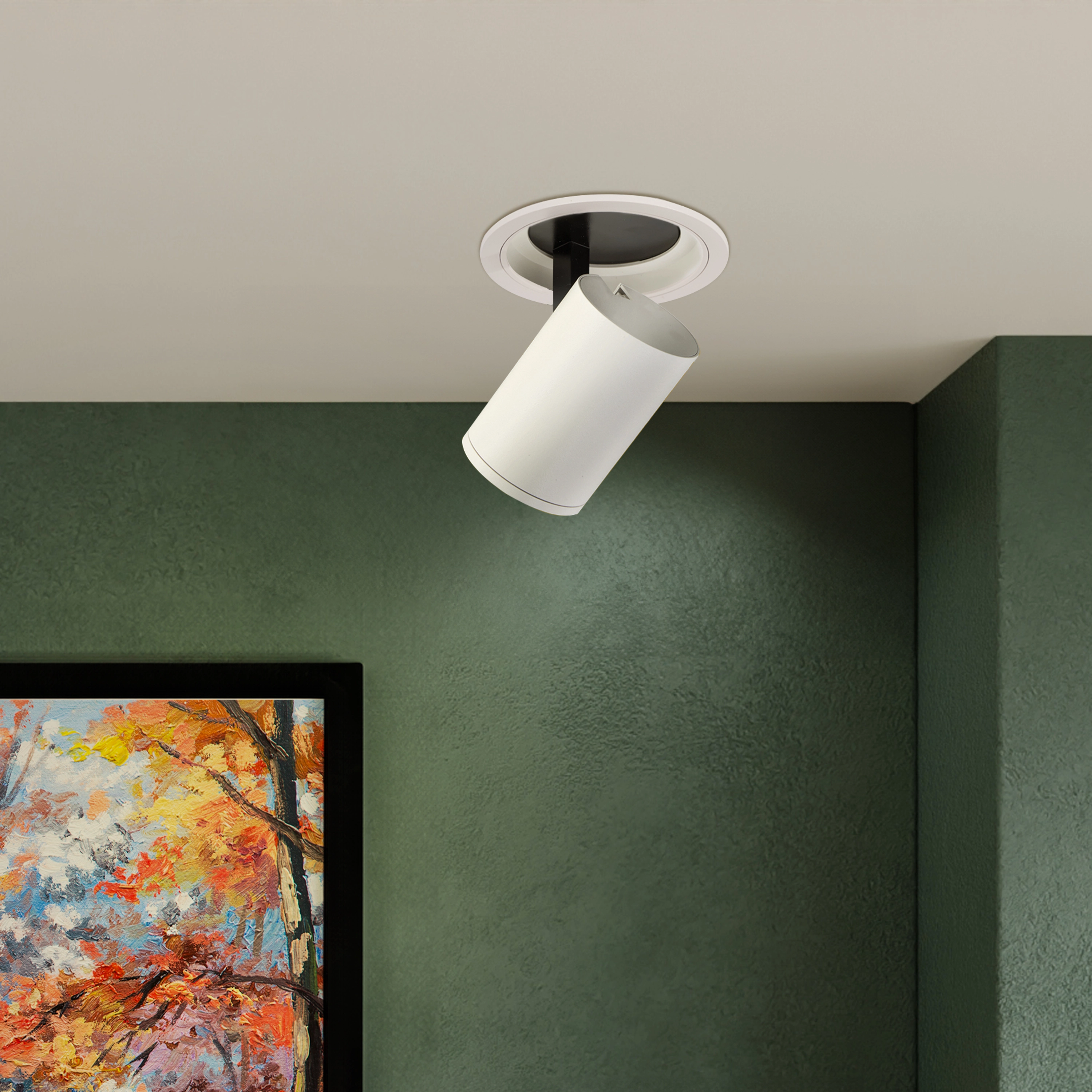 Projecteur encastré Polo blanc avec un bord Lyora 5053423275567