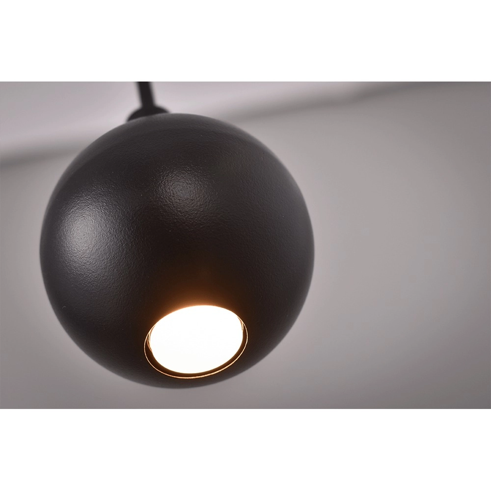 Lampe suspendue à 8 lampes Talana 160 x 8cm noir Ø 6cm DTW Masterlight 8718121352268