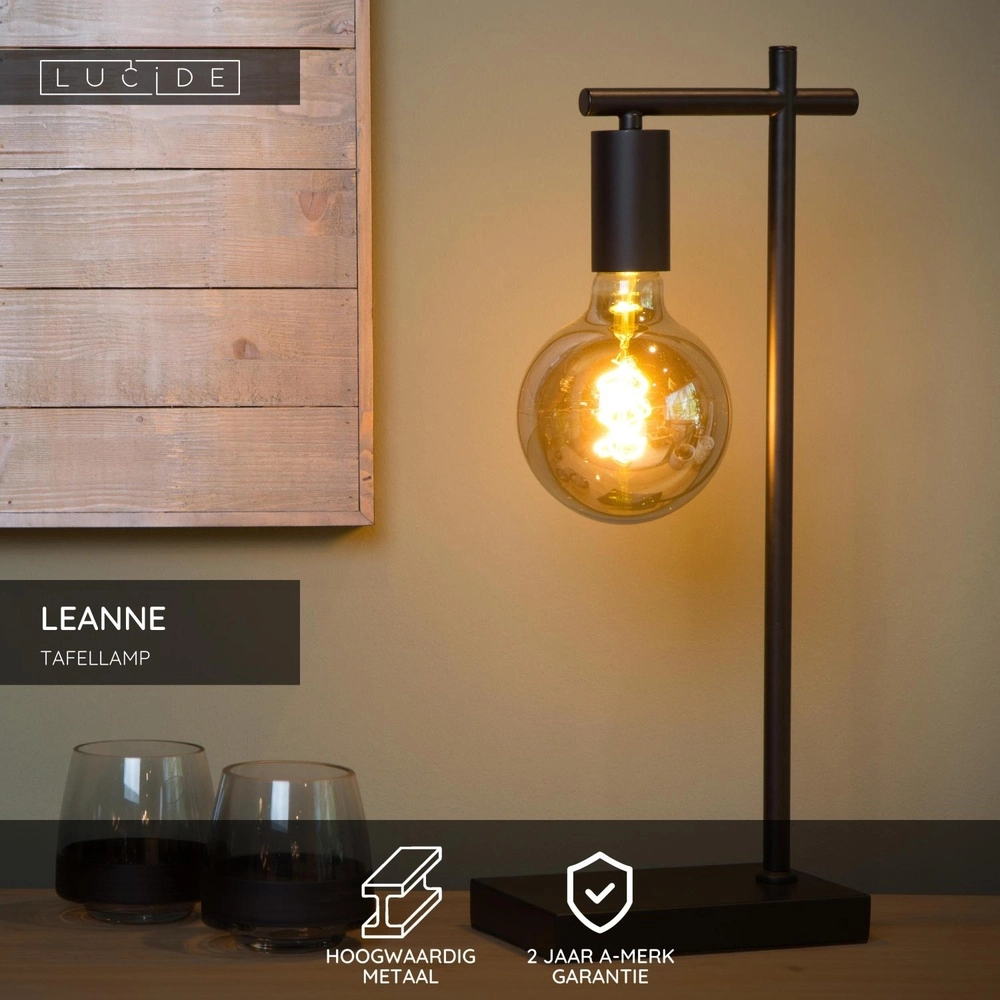 Lampe de table Leanne Noir Lucide 5411212211118