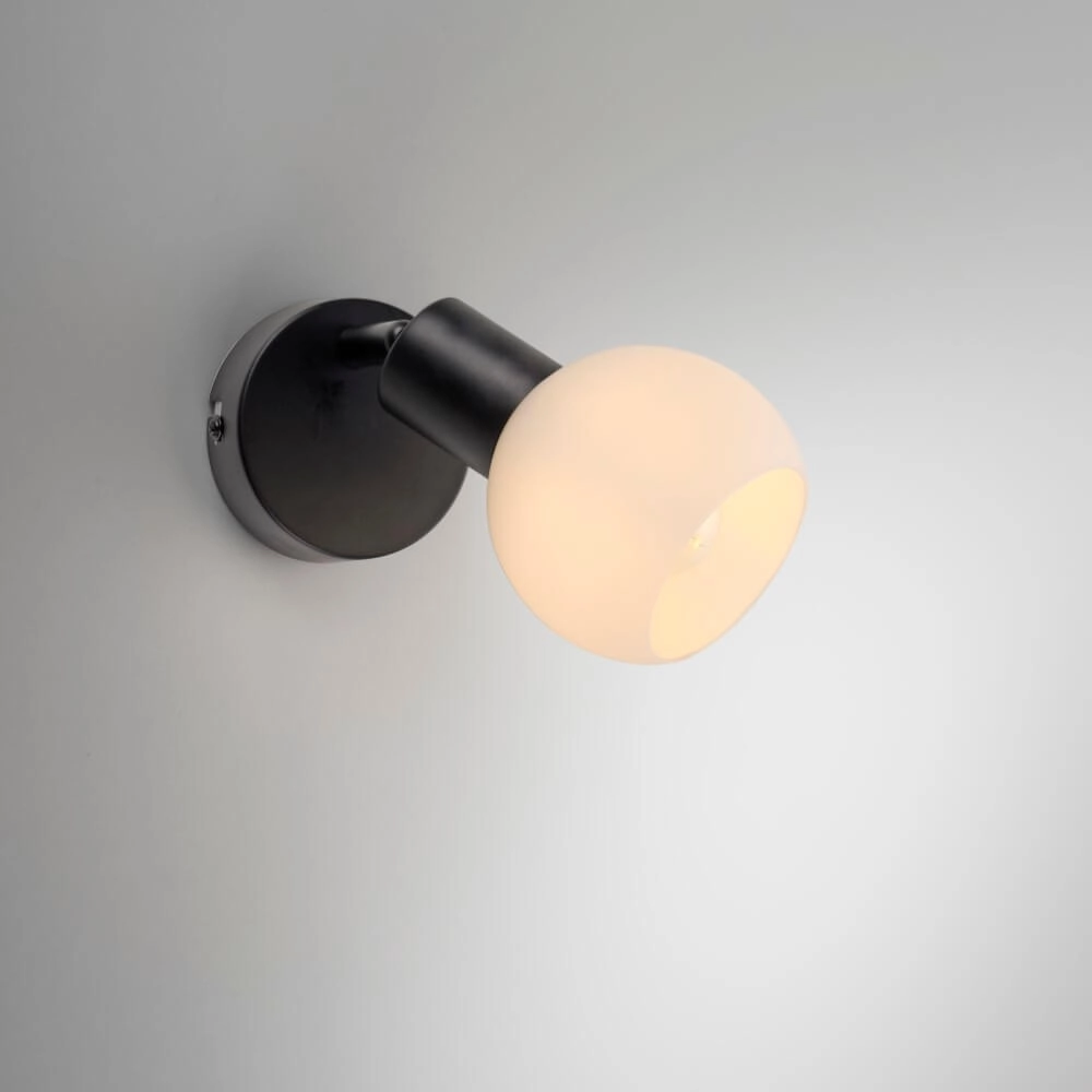 Applique noire Loki 1 lumière Just Light 4043689000752