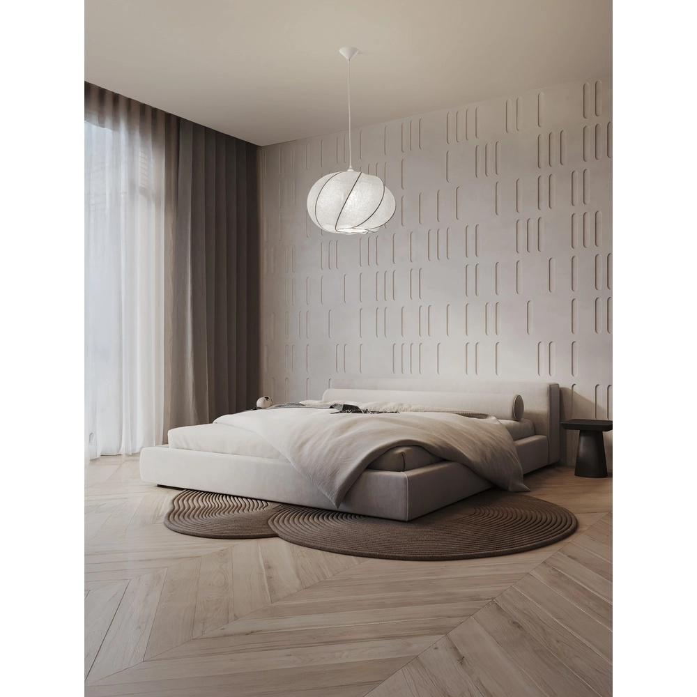 Suspension Bora blanc Ø 55cm Lyora 5212017477446