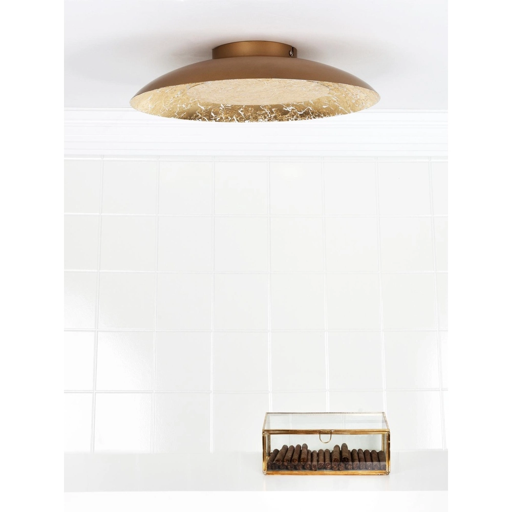 Lampe de plafond Foskal Ø 34,5 cm d’or Lucide 5411212791252