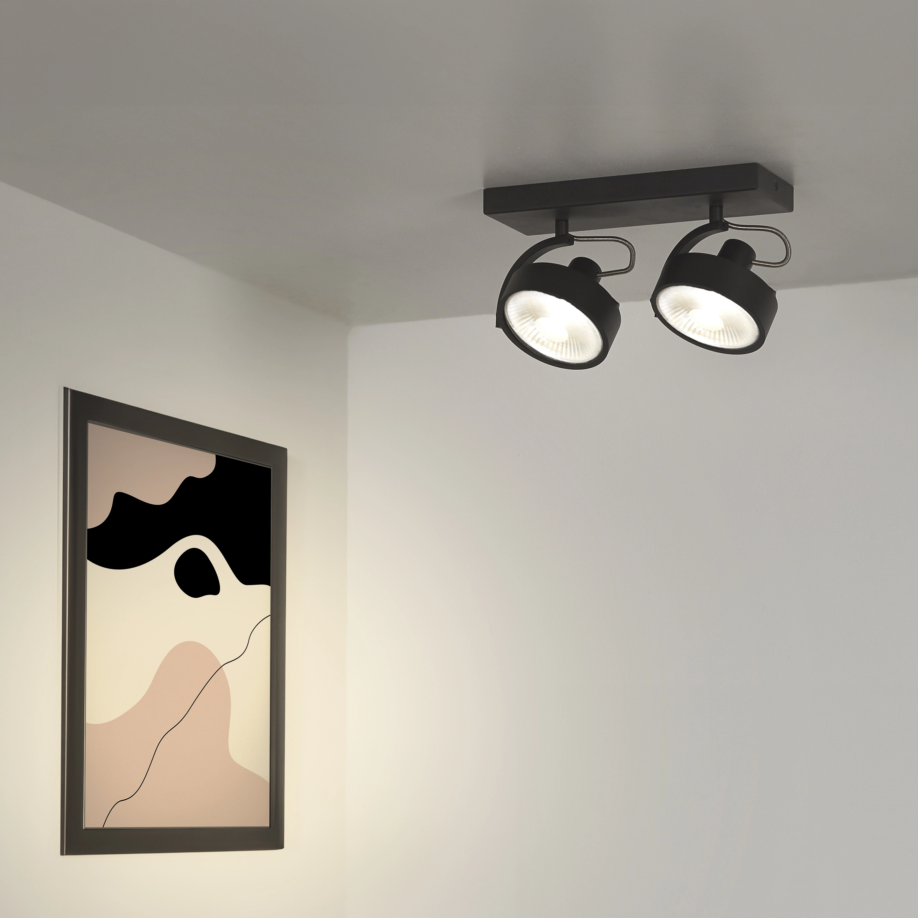 Emplacement monté en surface Jupiter 2-noir clair Lyora 5053423275796