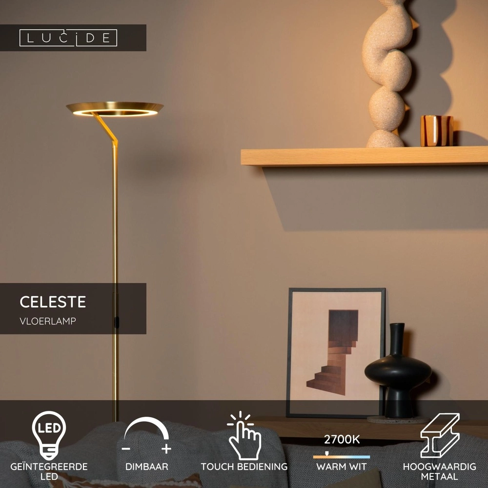 Lampadaire de conception Celeste or Ø 28cm Lucide 5411212031921