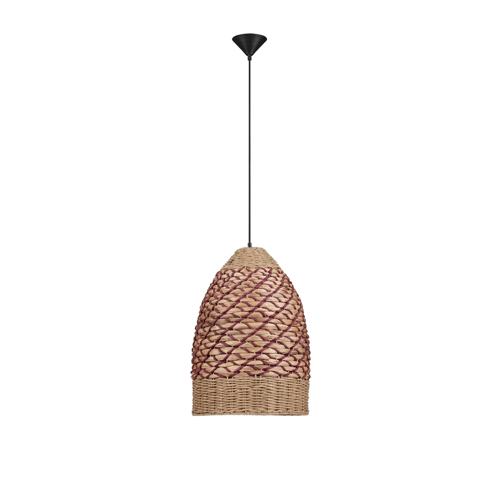 Suspension Mapi Ø 37cm rouge avec marron Lyora 5212017477323