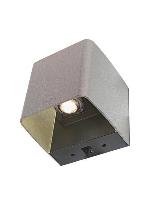 Plaquette vers le haut - vers le bas Ace Up - Down 230 volt 2x3,5w - 3000K - 10cm argent rose In-lite 8717051003578