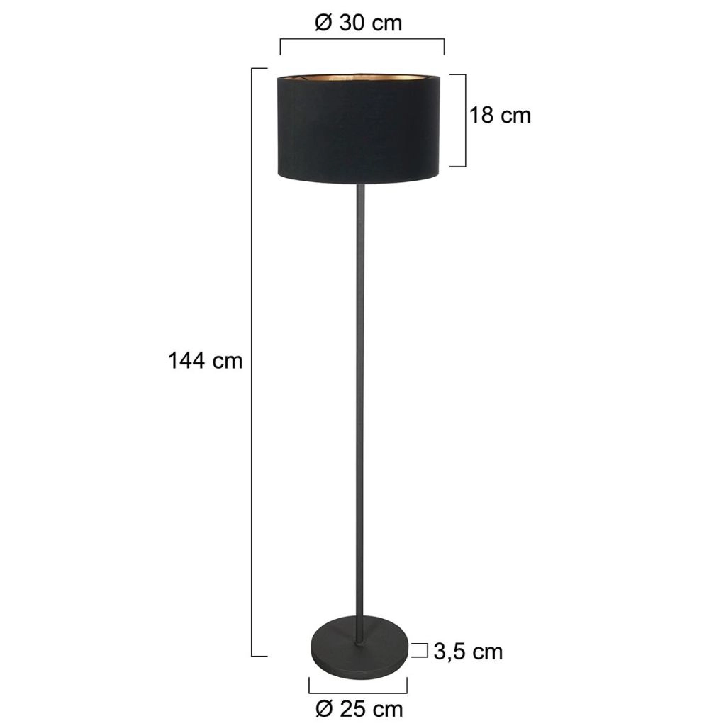 Lampe de pied Noor avec un chapeau en liège Ø30cm Steinhauer 8712746182347