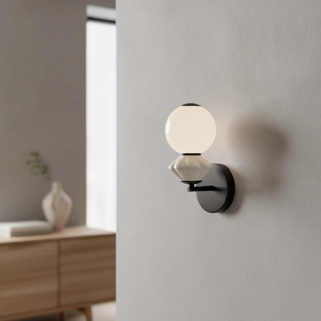 Applique murale Pallina blanc - gris