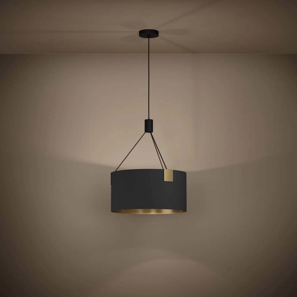 Lampe suspendue Tortola 1 Ø 45cm - noir avec or Stars of Light 9002759399641