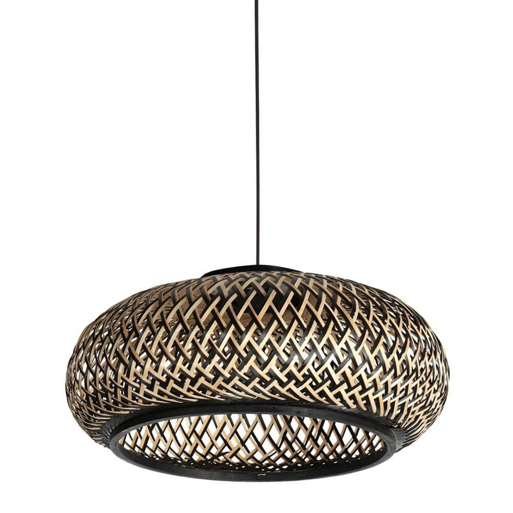 Suspension HaloSwap avec abat-jour en rotin Ø 50cm Suspension HaloSwap avec abat-jour en rotin Ø 50cm