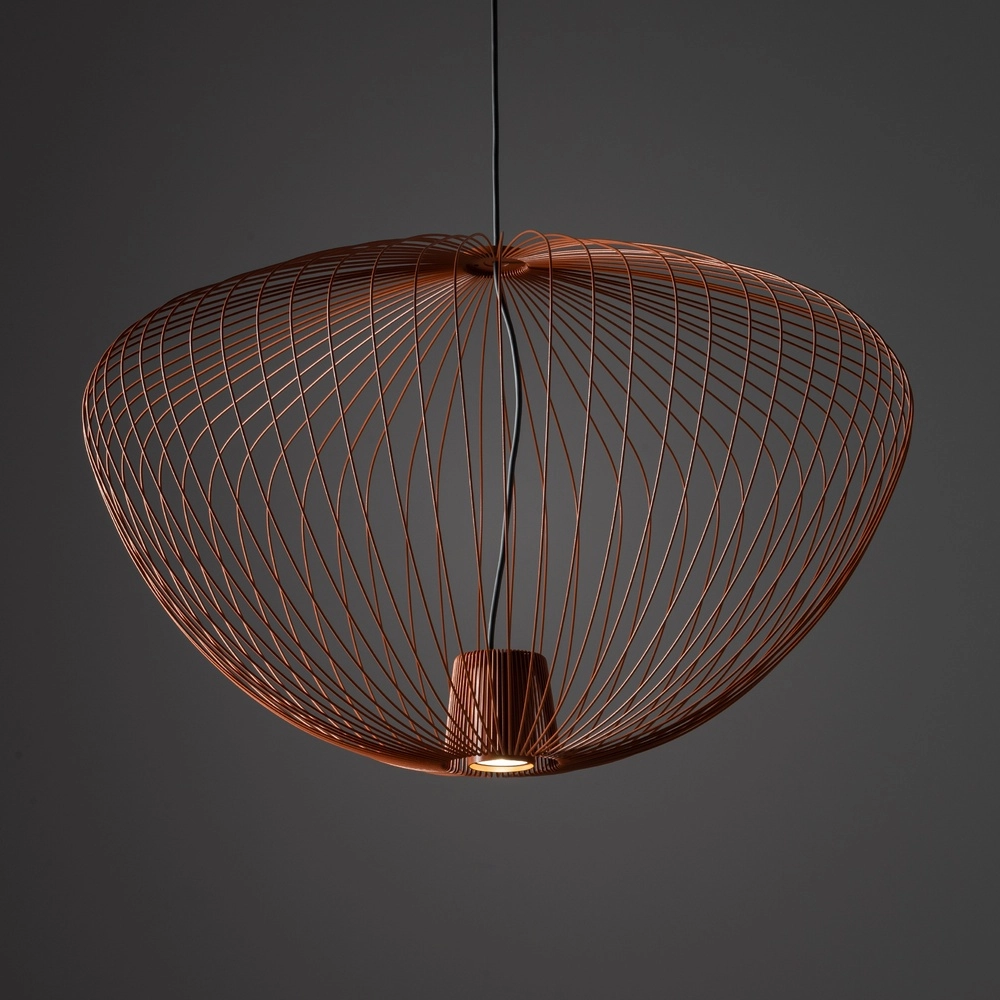 Lampe cage Pumpkin terre cuite Ø 70cm Lyora 5903139114943