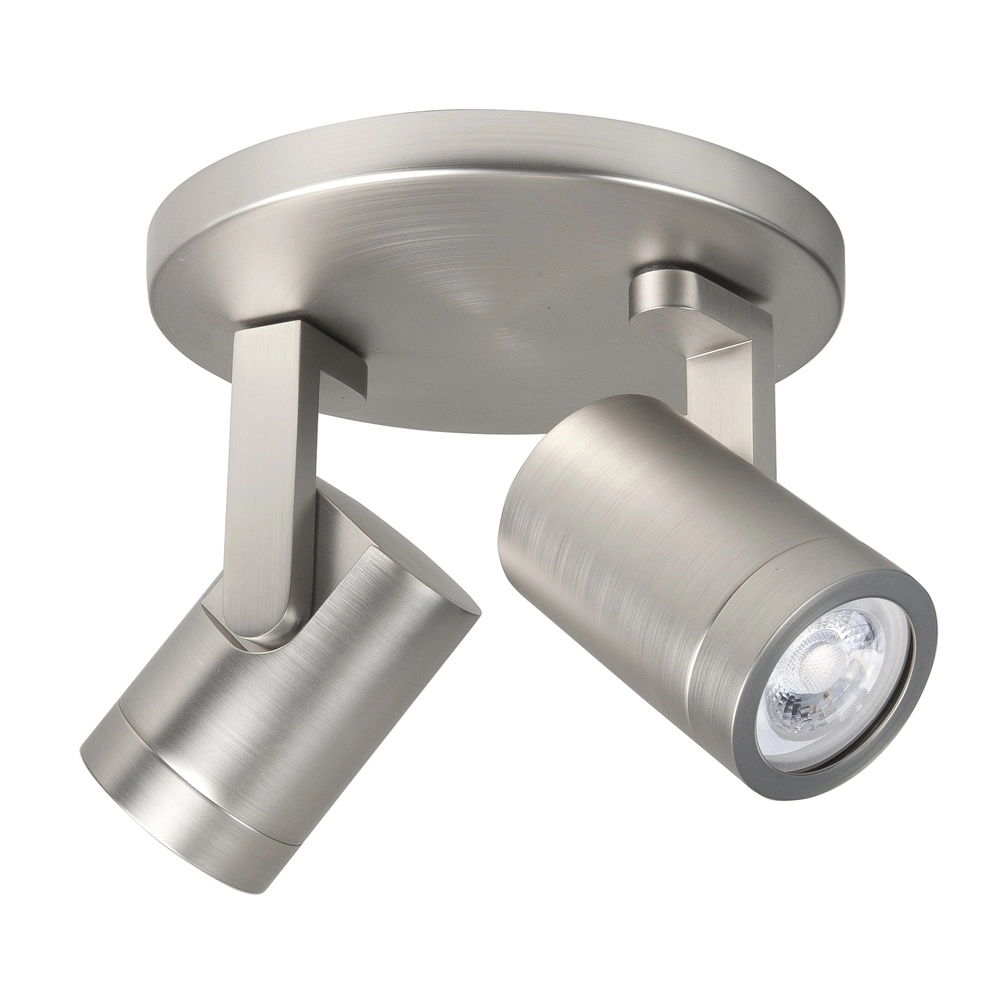 Spot monté en surface Halo Spot nickel 2 lumières rond Spot monté en surface Halo Spot nickel 2 lumières rond