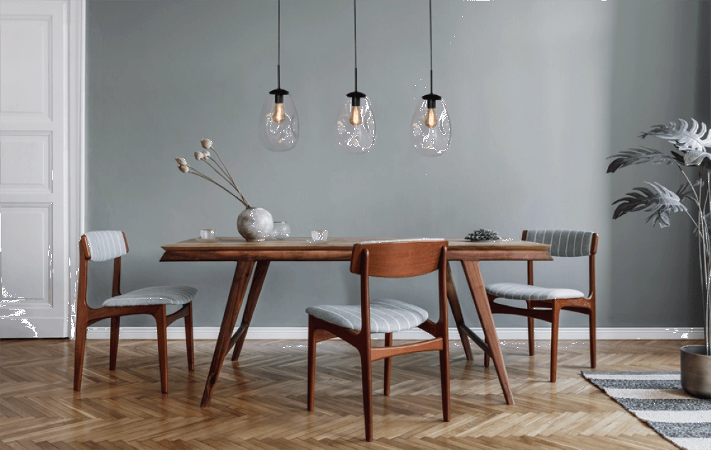 Lampe à suspension en verre Lava 3x verre transparent Ø 22,5 cm Masterlight 8718121286013