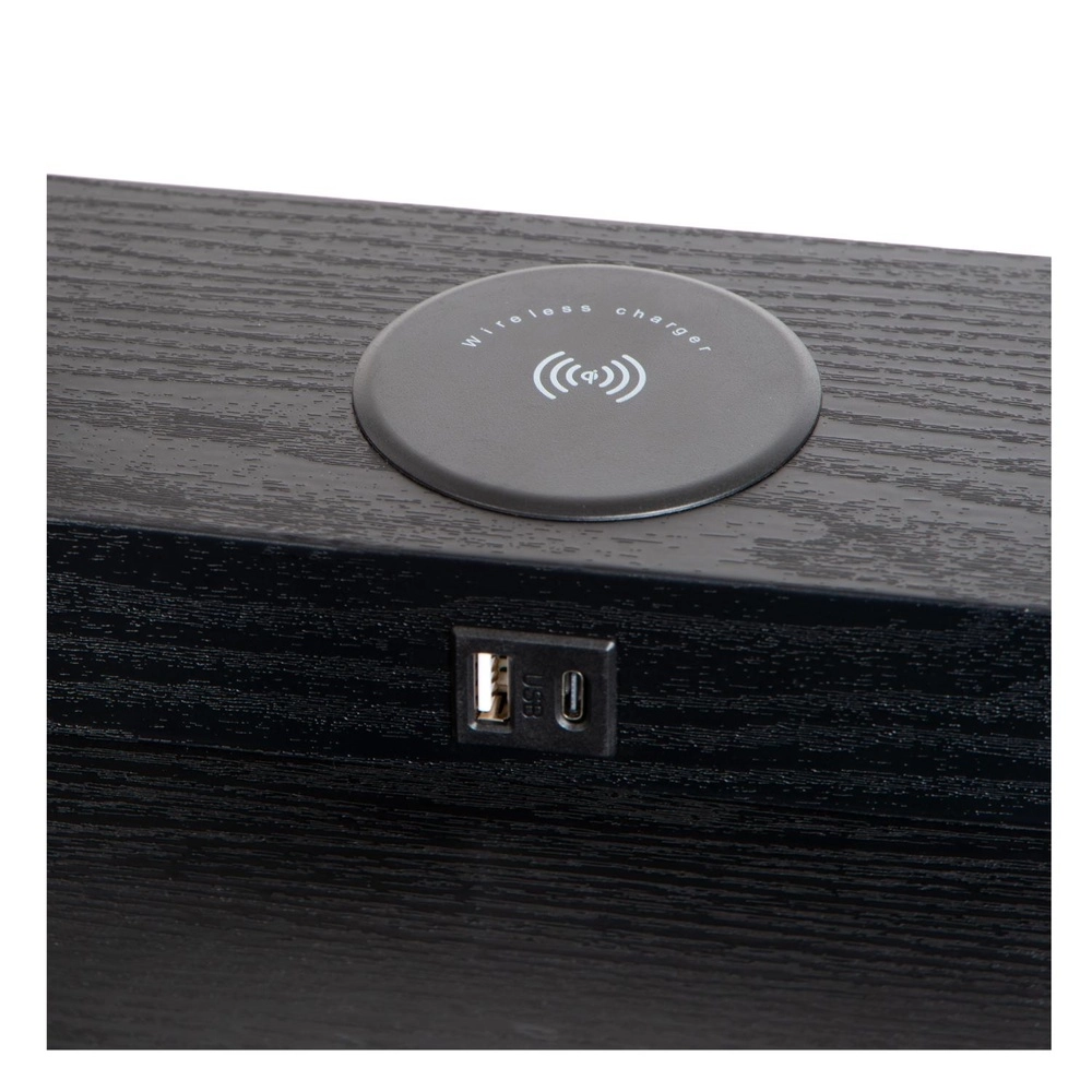 Lampe de pied Menno avec le panneau de recharge sans fil noir Lucide 5411212441607