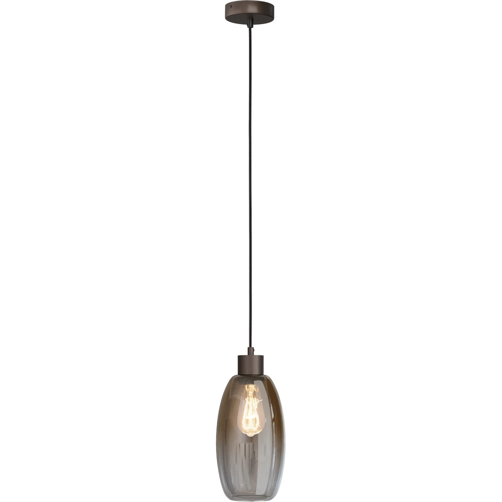 Lampe suspendue en verre Olive Ø 15cm - cacao