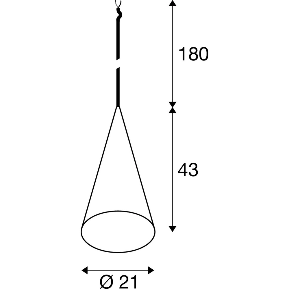 Suspension Magico aluminium Ø 21cm SLV 4024163305198