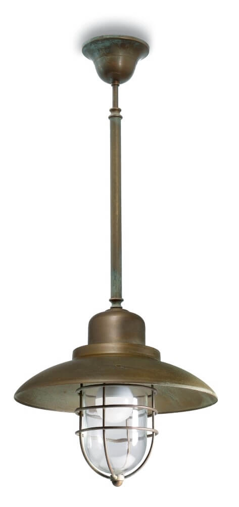 Lampe suspendue rurale Patio Cage M - laiton vieilli