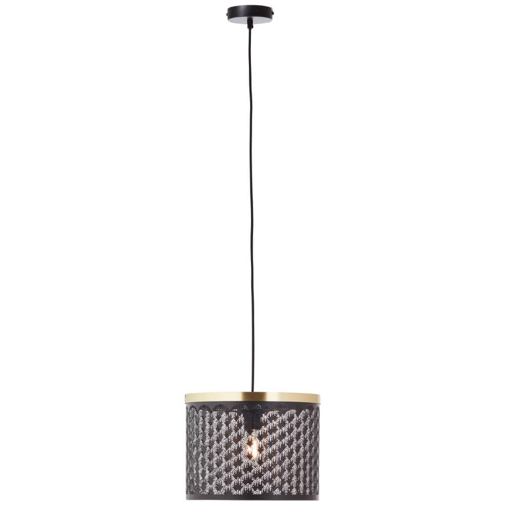 Lampe suspendue noire Neolia avec de l'or Lampe suspendue noire Neolia avec de l'or