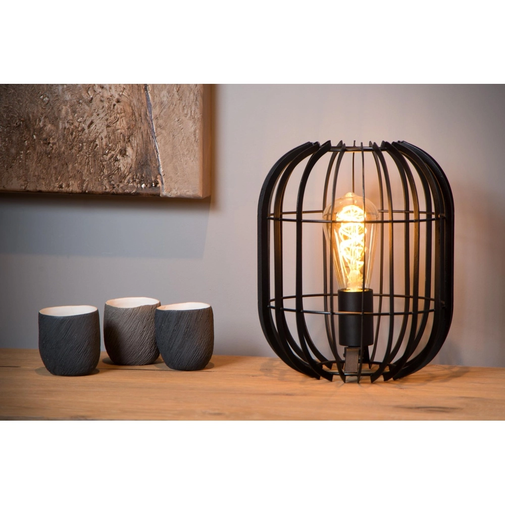 Lampe de table Reda Ø 22cm noir Lucide 5411212782502