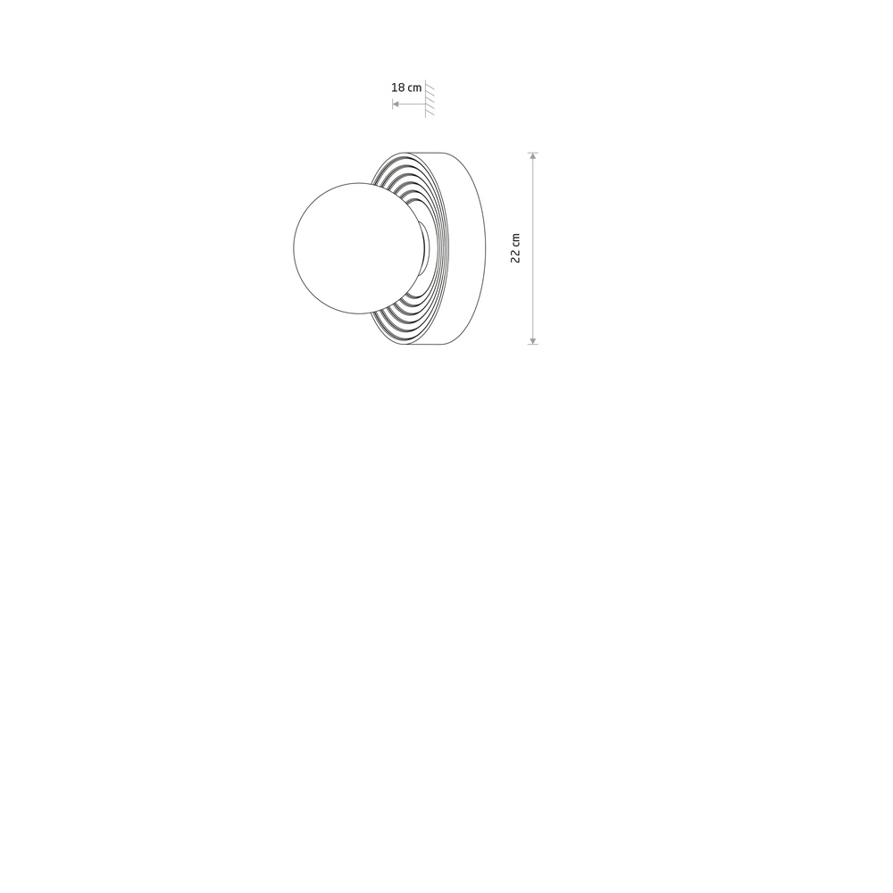Lampe murale de conception Clay brun Ø 22cm Lyora 5903139117470