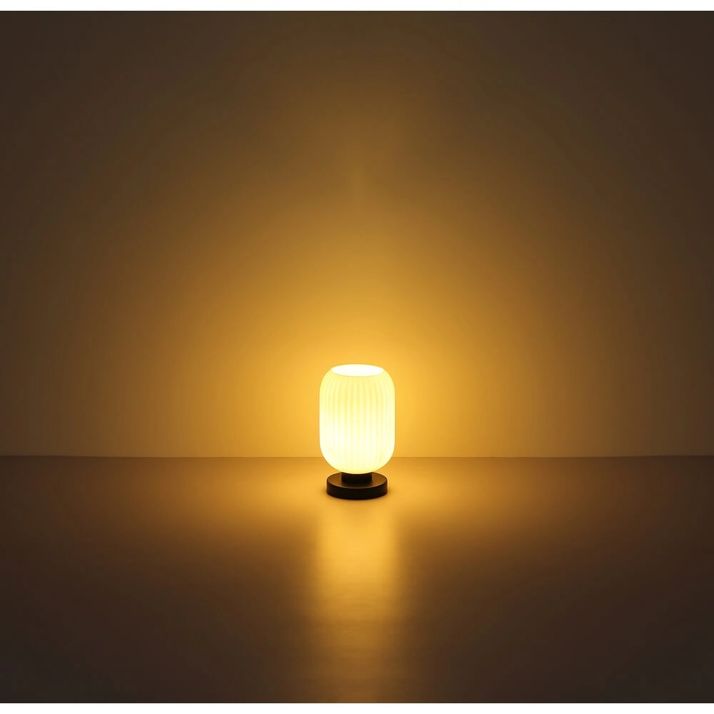 Lampe de table ronde Normy verre blanc Ø 14cm Globo 9007371453283