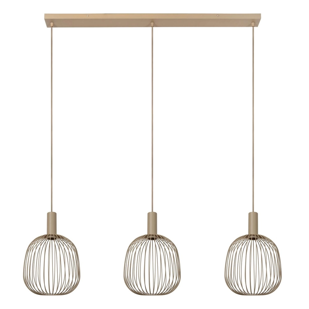 Lampe pendante à 3 lampes Esterel Mini rond GU10 marron sable