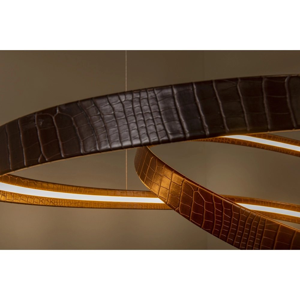 Lumière suspendue LED moderne Slalom Café brun avec effet Premium by Lucide 5411212135148