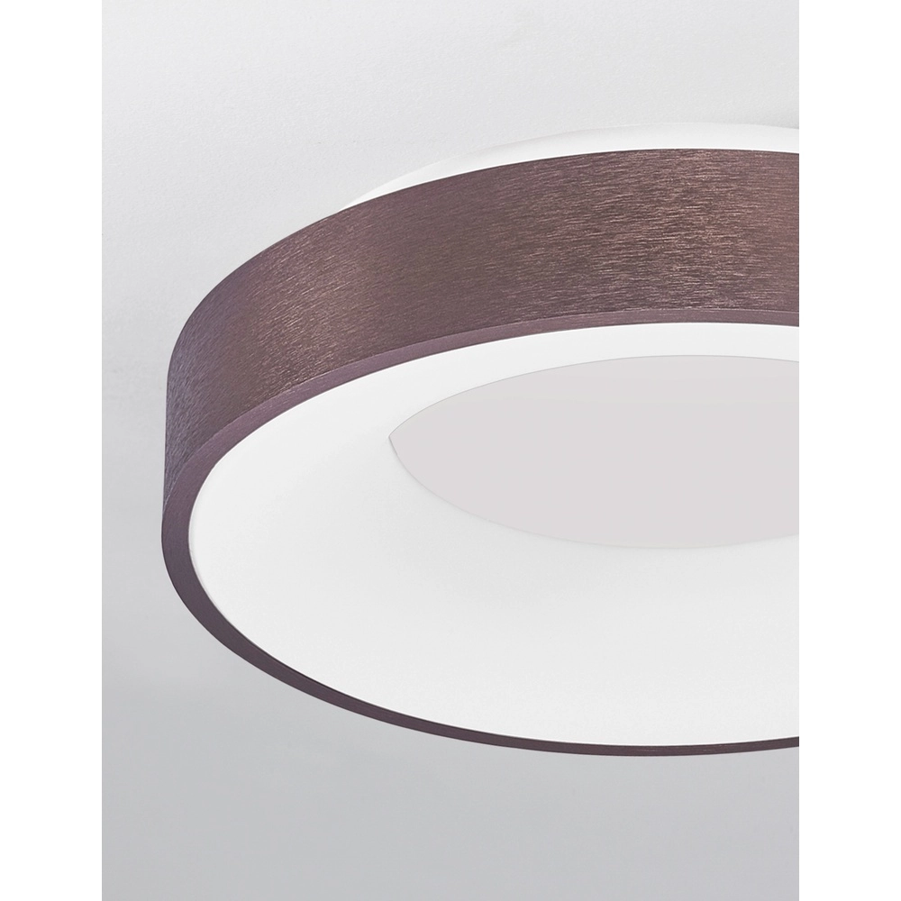 Plafonnier Rando Thin marron café Ø 38cm Lyora 5212017420053