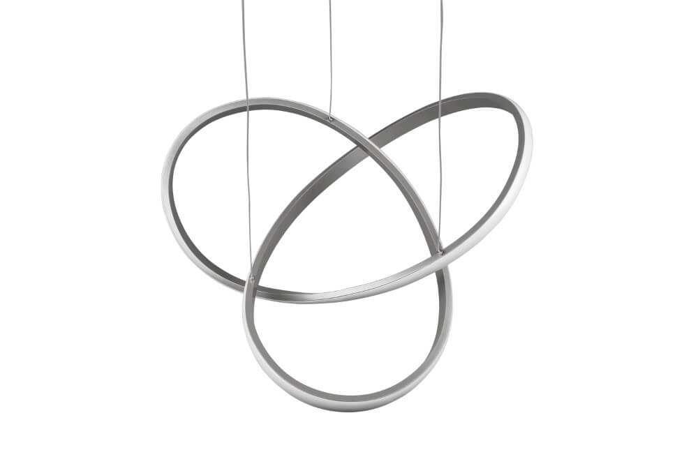 Lampe suspendue LED Course gris Trio 4017807521504