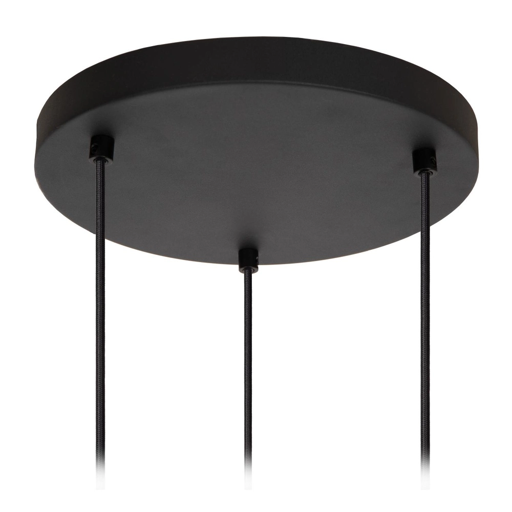 Lampe pendante noire Eloise Round à 3 lumières Lucide 5411212452467