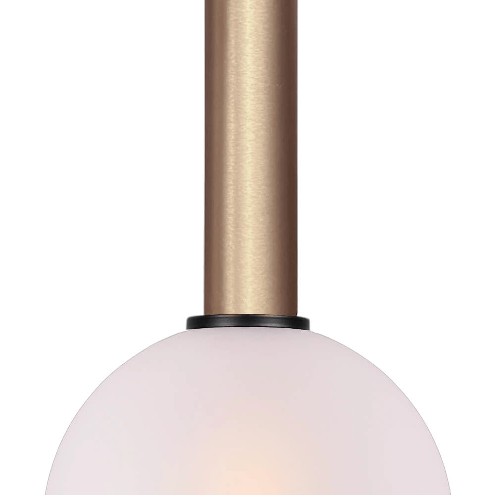 Lampe suspendue Ø 20cm Bella 2 Laiton doré avec verre blanc mat Masterlight 8718121334004