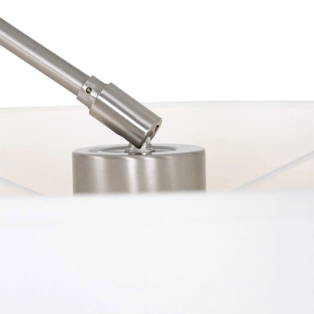 Lampadaire Gramineus 165 cm gris avec abat-jour blanc uni Steinhauer 8712746093735