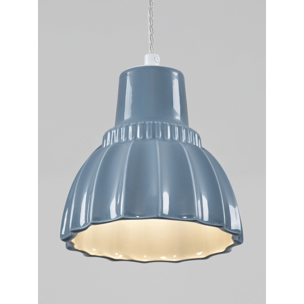 Lampe suspendue Picco Blanc avec bleu Lyora 5212017495372