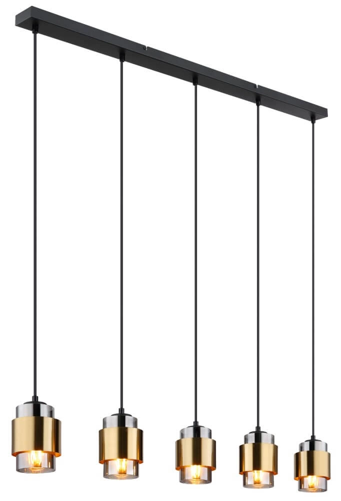 Lampe suspendue design Milley noir avec de l'or Lampe suspendue design Milley noir avec de l'or