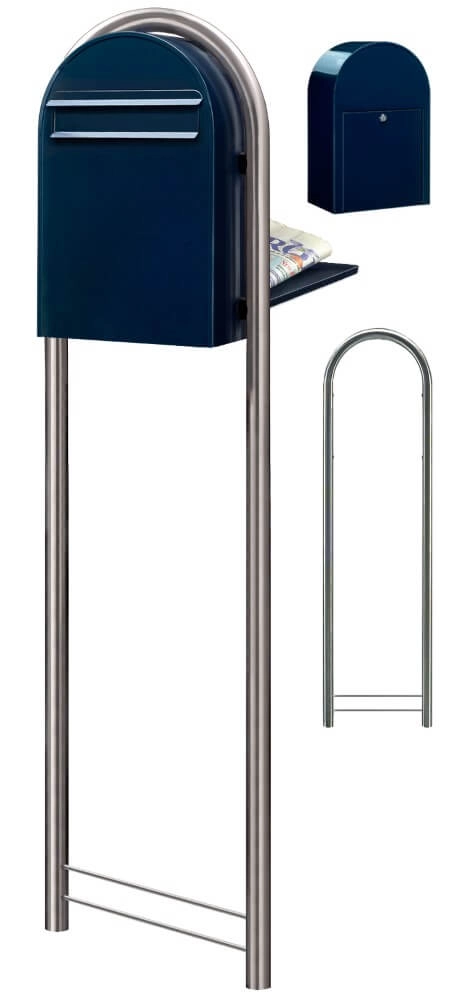 Boites aux lettres Classic B 5004 Noir-bleu Bobi 6417237006288