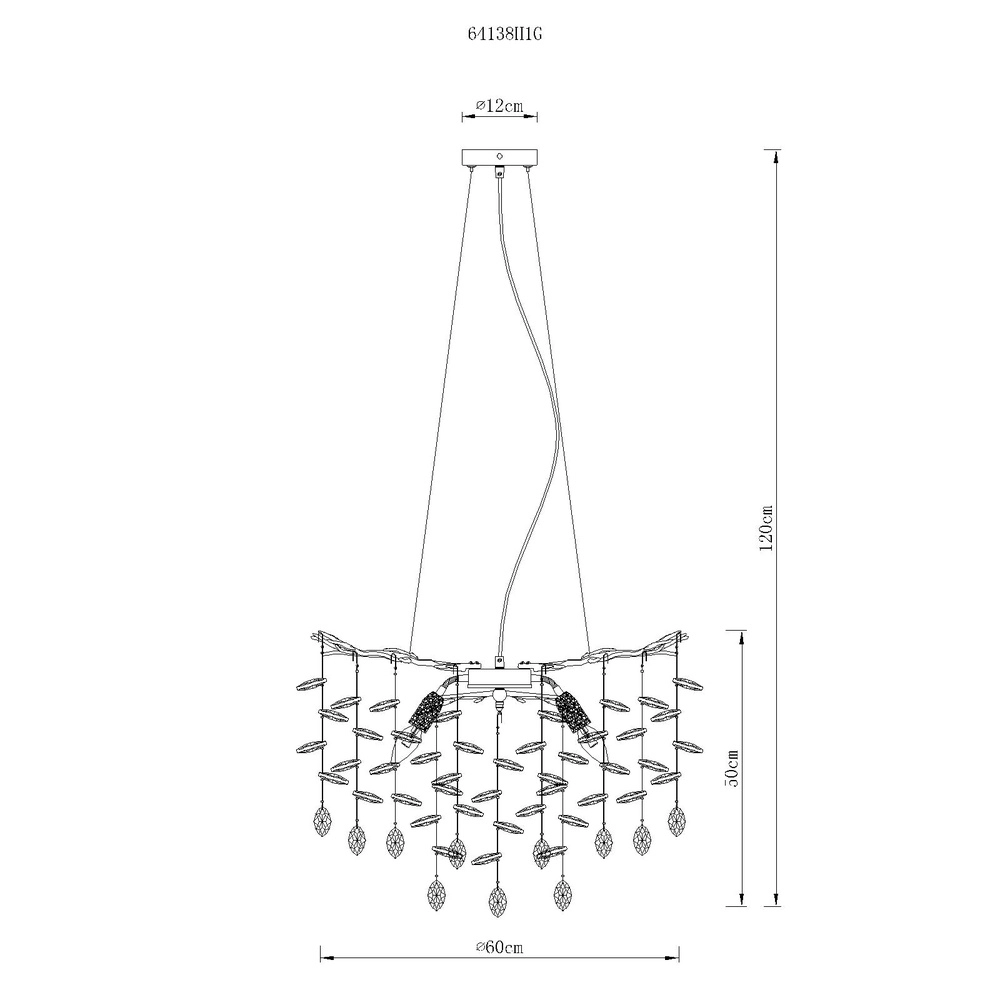 Lampe suspendue Queena or Ø 60cm Globo 9007371528677