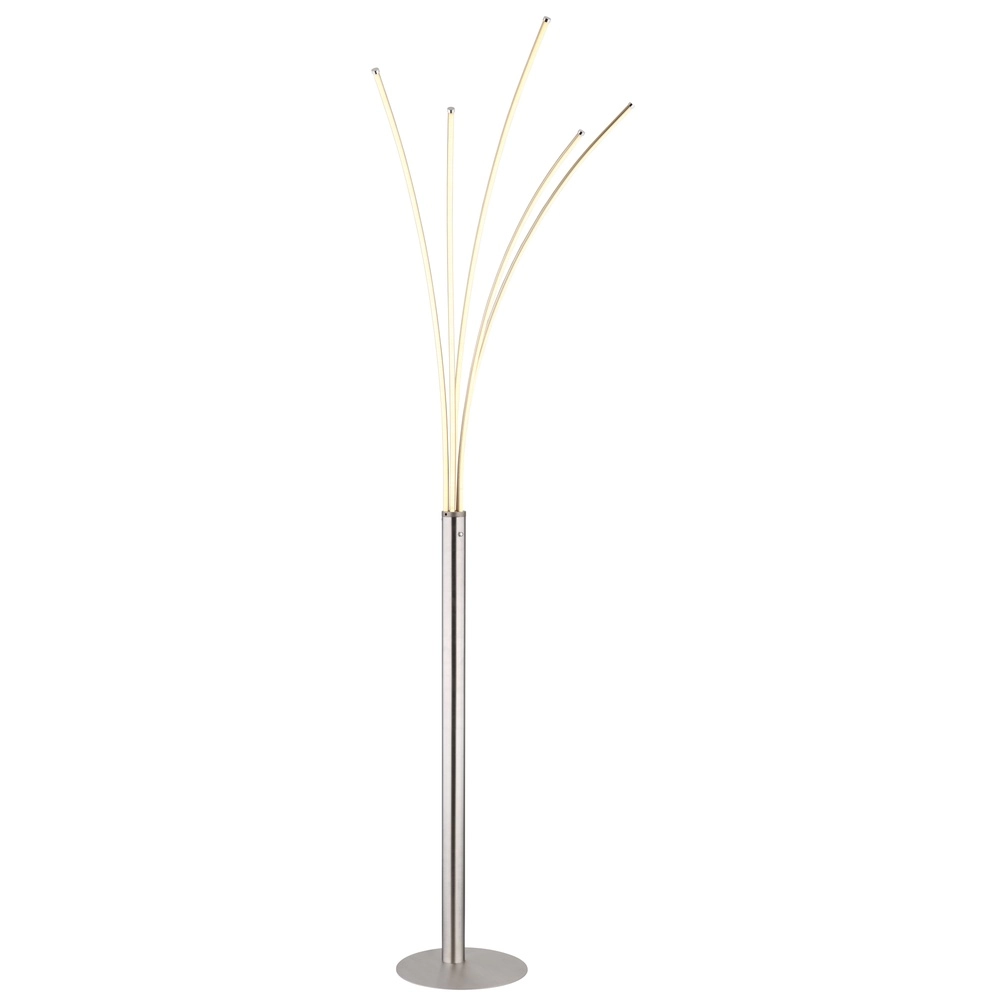 Lampadaire moderne Bizzy nickel