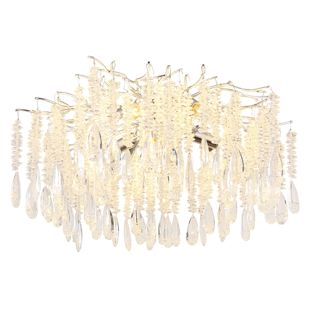 Lampe de plafond Kinga gris argenté Ø 60cm