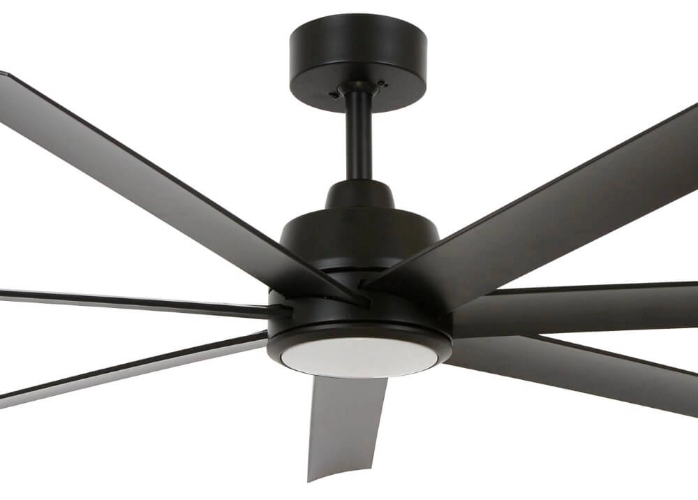 Ventilateur de plafond noir Atlanta Led Ø 142 cm IP55 Beacon 9333509144168